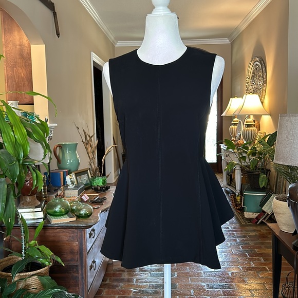 Theory Kalsing Continuous Peplum Top, Black szS - Picture 5 of 15